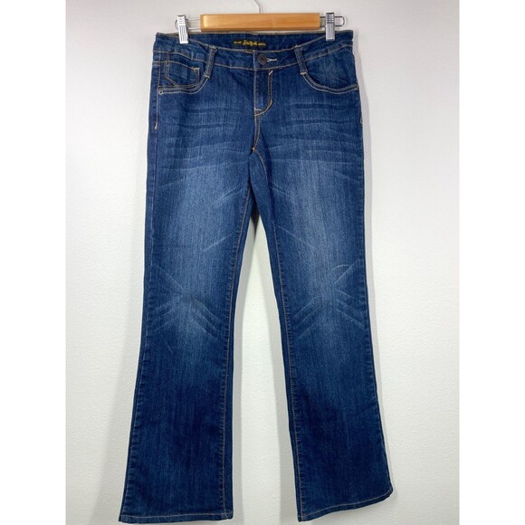 Southpole Jeans Womens Size 7 (28x29) Low Rise Y2K Jeans Studded Pockets Bootcut - Picture 1 of 15